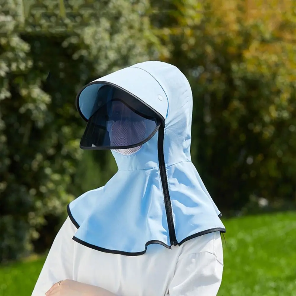 Breathable Neck Guard Sunshade Sun Hat Face Cover Dustproof Summer UV Protection Cap Wide Brim Shawl Tea Picking Hat Outdoor