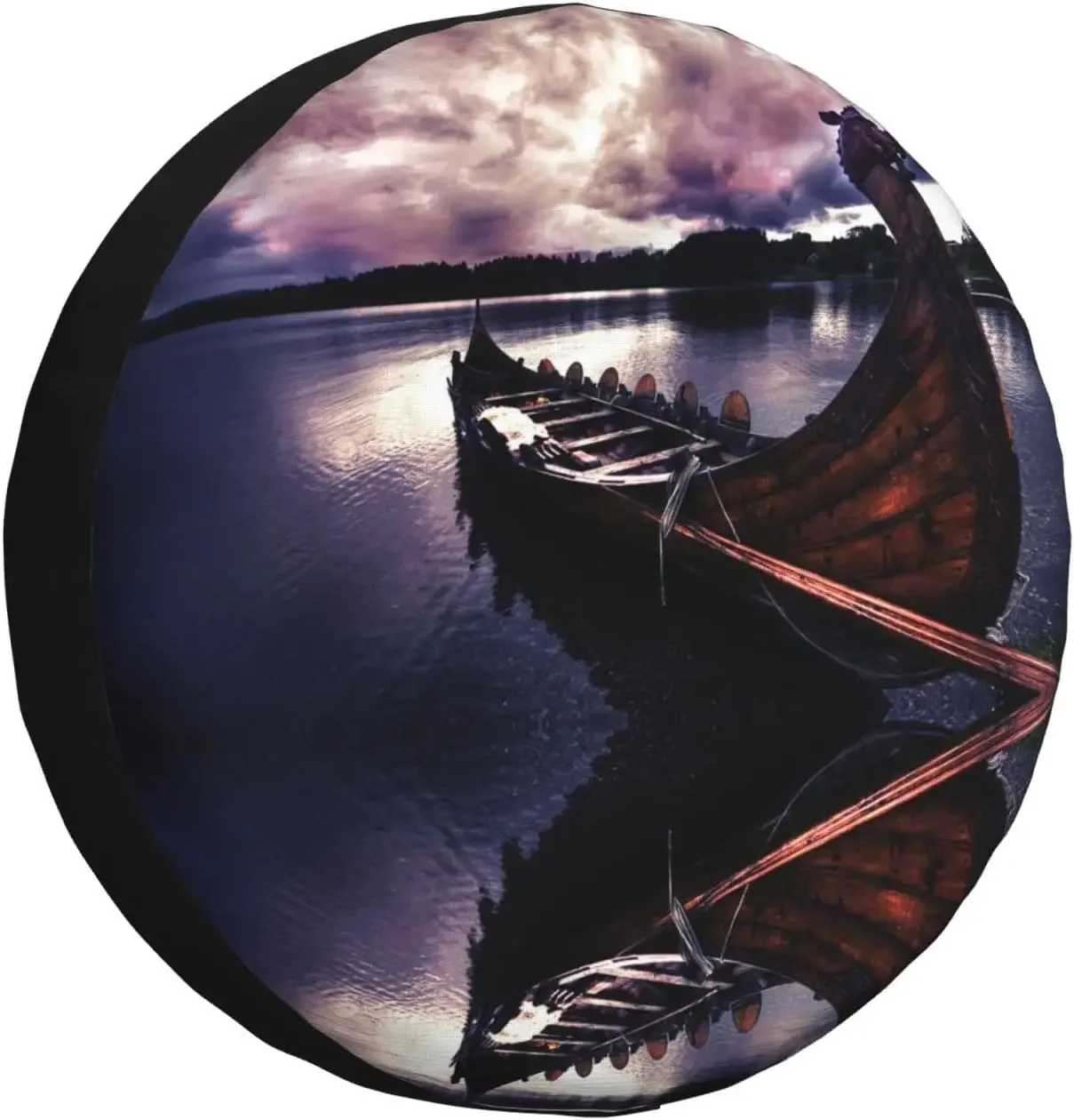 Cubierta de neumático de repuesto para barco Vikings, cubierta Universal resistente a la intemperie y a prueba de polvo para neumáticos de coche, compatible con remolques RV, autocaravanas, SUV, viajes