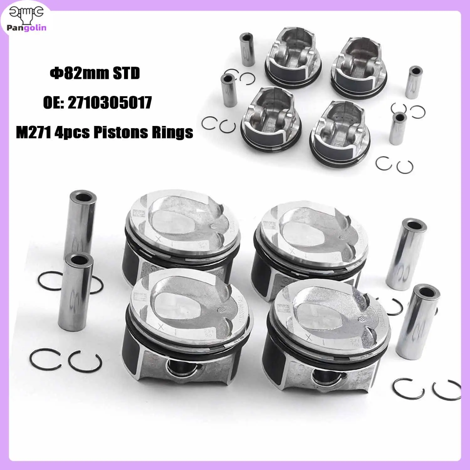 

Набор из 4 поршневых колец STD диаметром 82 мм. 2710305017 Для Mercedes-Benz W204 W212 C200 C250 E250 CGI 1.8T M271 новый двигатель автомобильные аксессуары