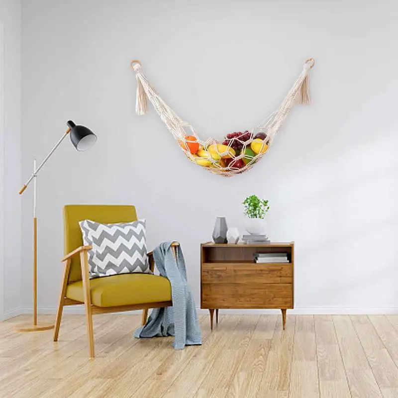 Macrame Toy Hammock Storage Hammock Stuffed Toys Organizer Doll Room Corner Organizer Mesh for Room Decoration Hanging Storage