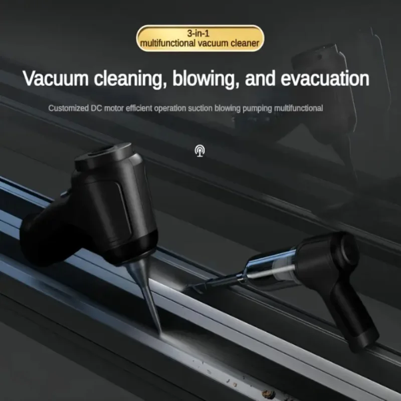 مكنسة كهربائية لاسلكية قوية 3 في 1 |   قابلة لإعادة الشحن عبر USB، وقت تشغيل 60 دقيقة |   مدمج لإزالة شعر المنزل والسيارة والحيوانات الأليفة |   الغبار و د