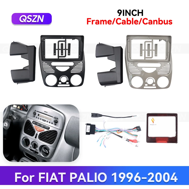

QSZN 9-дюймовый для FIAT PALIO 1996-2004 Android автомобильный радиоприемник стерео рамка GPS MP4 мультимедийный жгут проводов Canbus Box Kit