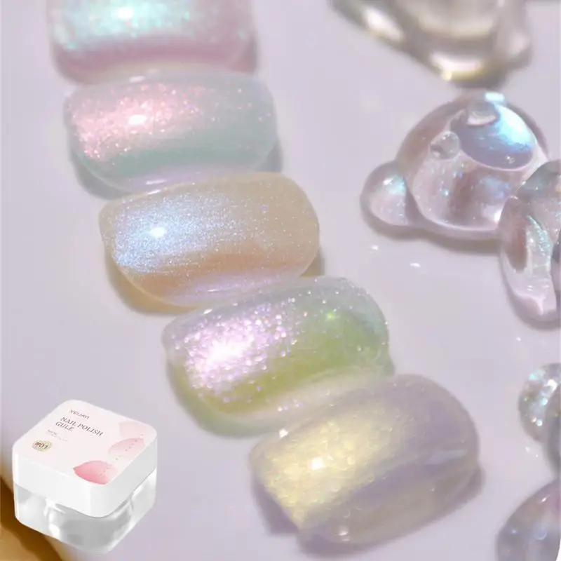 

Nail Polish Multicolor Nail Art Nail Glue Shimmer Nail Tool Aurora Nail Gel Glitter Nail Nail Gel Shiny Beauty