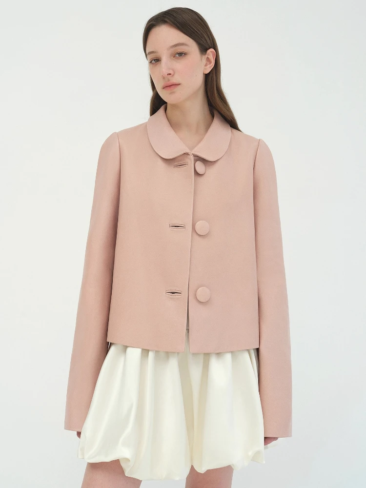 

Повседневные укороченные куртки из натуральной кожи для женщин, весна-осень, высококачественные простые однобортные однотонные мягкие пальто из натуральной овчины