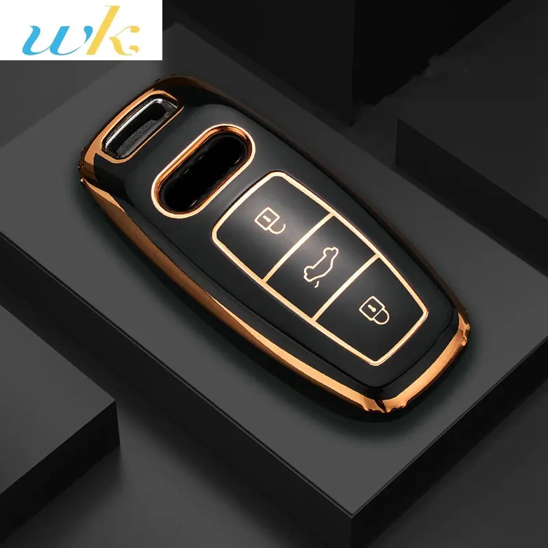 

Soft TPU Car Remote Key Case Cover Shell Fob For Audi A3 A4 B9 A6 A7 4K A8 E-tron Q5 Q8 C8 D5 SQ8 Key Protection Bag Accessories