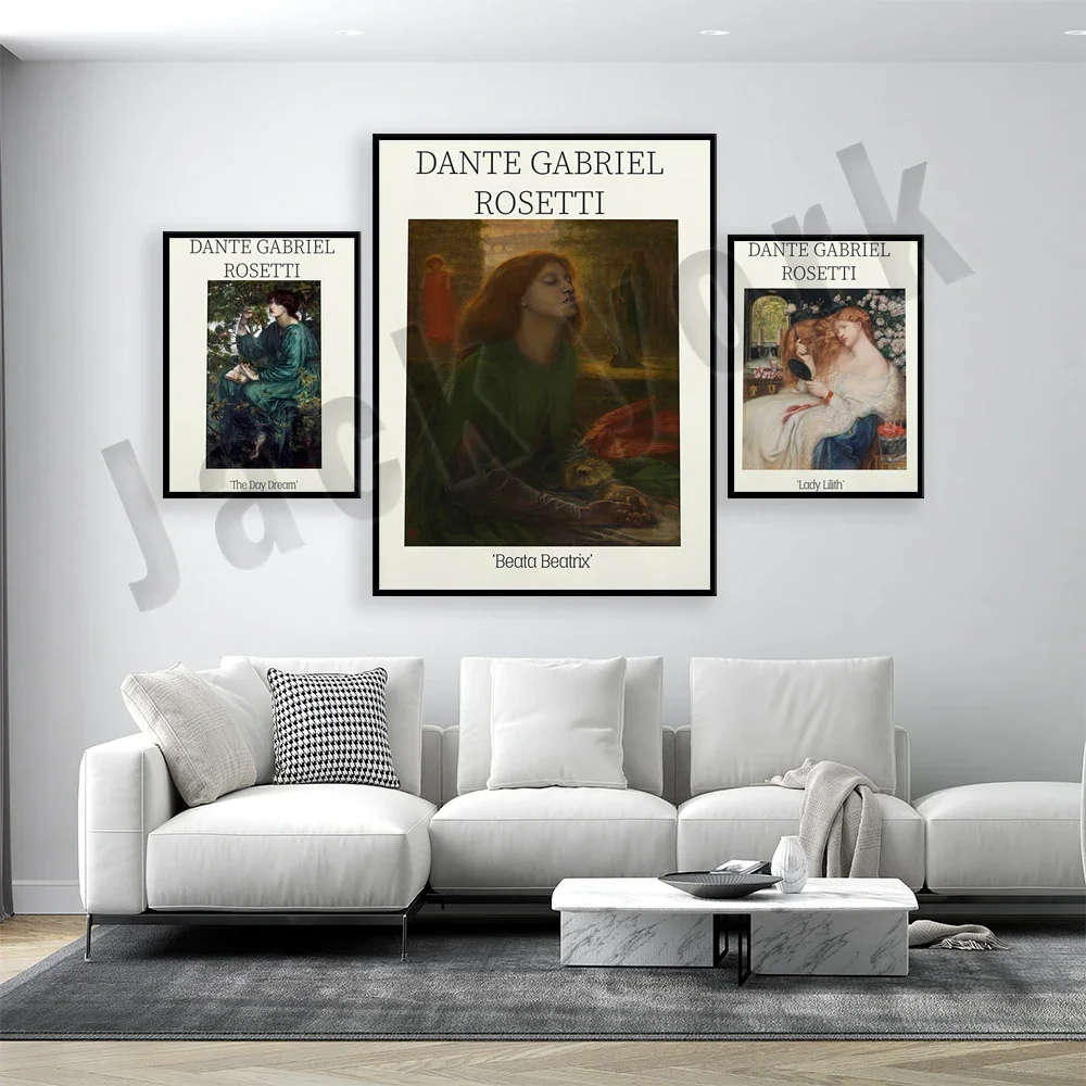 Dante Gabriel Rossetti Daydream, Madame Lilith, Beata Beatrix Wall Decor Art Exhibition Poster Canvas Print