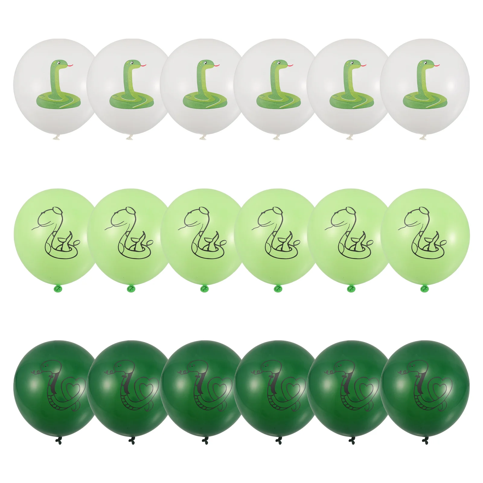 

18 Pcs Snake Balloon Party Decoration Animal Balloons Supplies Cartoon Decorations Emulsion Birthday