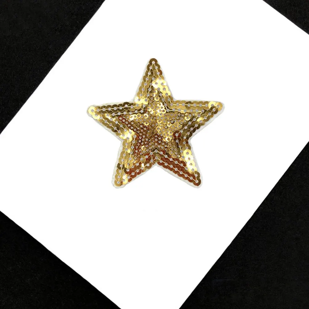 

7Pcs Safe Durable Embroidery Star Adhesive Patches Pentagram DIY Cloth Patch for Jackets Jeans Bags Clothes Decoration