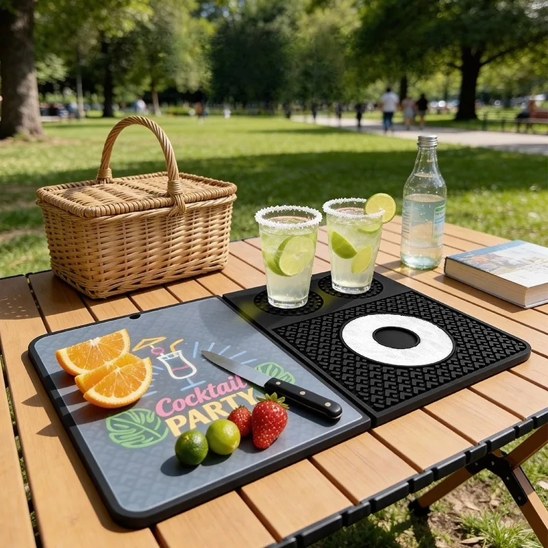 

Креативный персонализированный коврик для бара с дренажем, утолщенный, термоизоляционный, противоскользящий, масло- и водонепроницаемый, для барной стойки