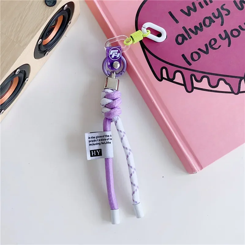 Korean Fashion Cute Hanging Cord Mobile Phone Case Short Chain Bag Jewelry Gift Outdoor Buckle Rope For iPhone 15 Pro Max Case