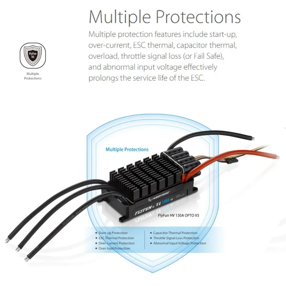 NYHobbywing FlyFun V5 110A 속도 컨트롤러 브러시리스 ESC, RC 쿼드콥터용 DEO 기능 포함