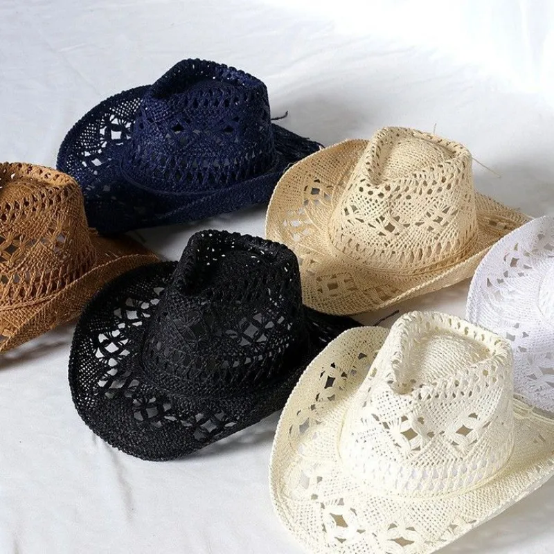

HongLuan Beach White Cowboy Straw Hat Man for Cowboy Hat Party ,Cowboy Accessories & Cowgirl Hats for Ladies Adults Woman