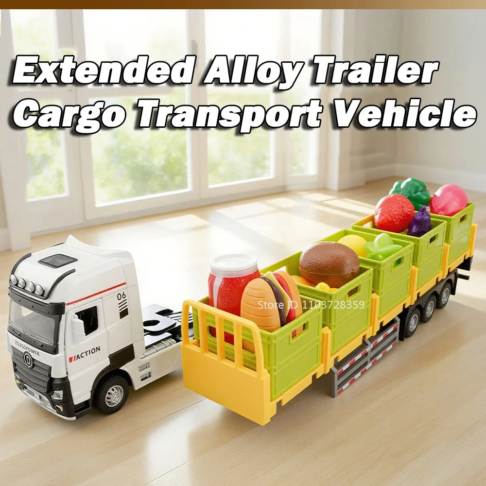 1:32 Model Ciężarówki Wywrotki Metalowy Odlew Zabawka Dla Chłopców Otwierane Drzwi Napęd Na Sprężynę Dźwięk Światło Prezent Urodzinowy