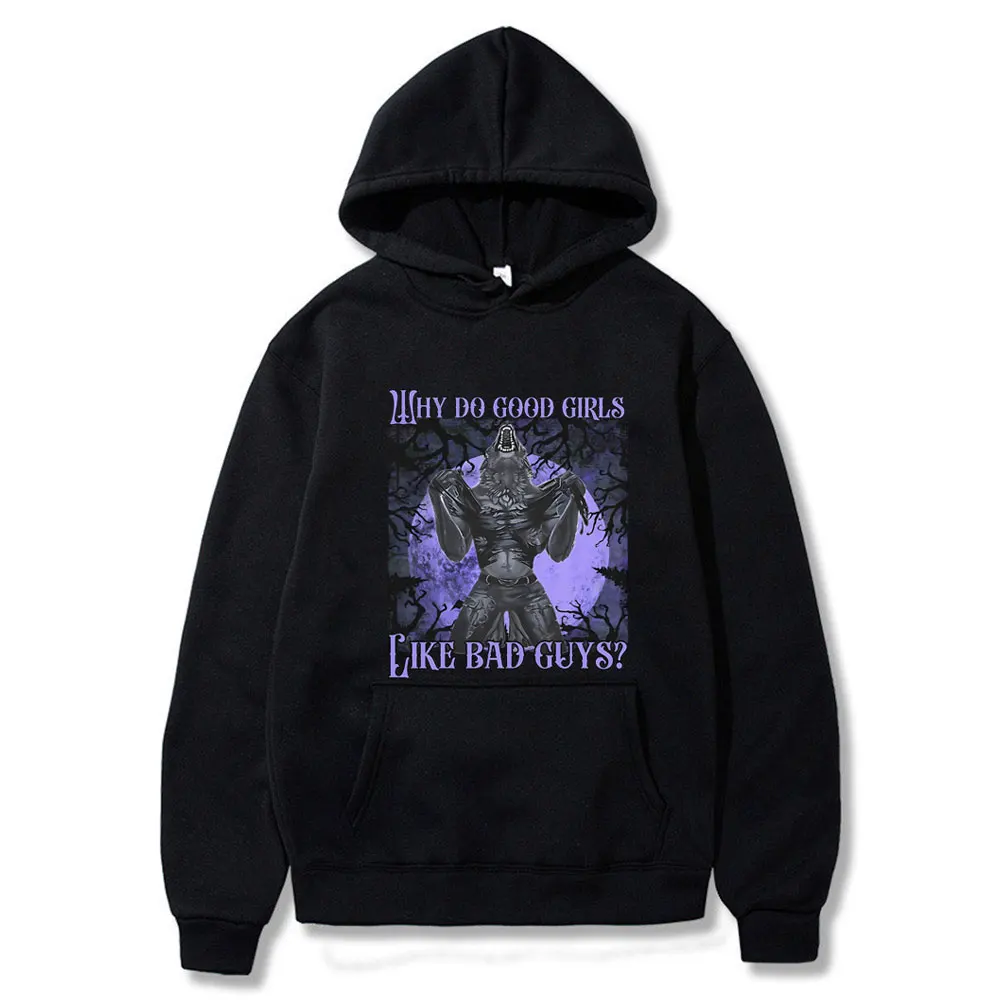 

Wolf Ripping Why Do Good Girls Like Bad Guys Meme Fuuny Hoodie Men Women Casual Joke Humor Sportswear Unisex Oversized Hoodies