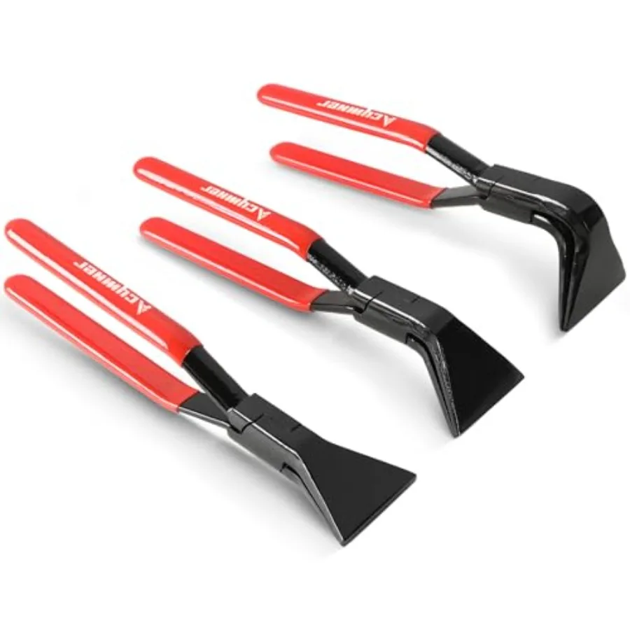 3PCS Sheet Metal Bending Pliers Set for Roofing and Plumbing Applications Hand Seamers with Straight 45 and 90 Metal Bending Ca