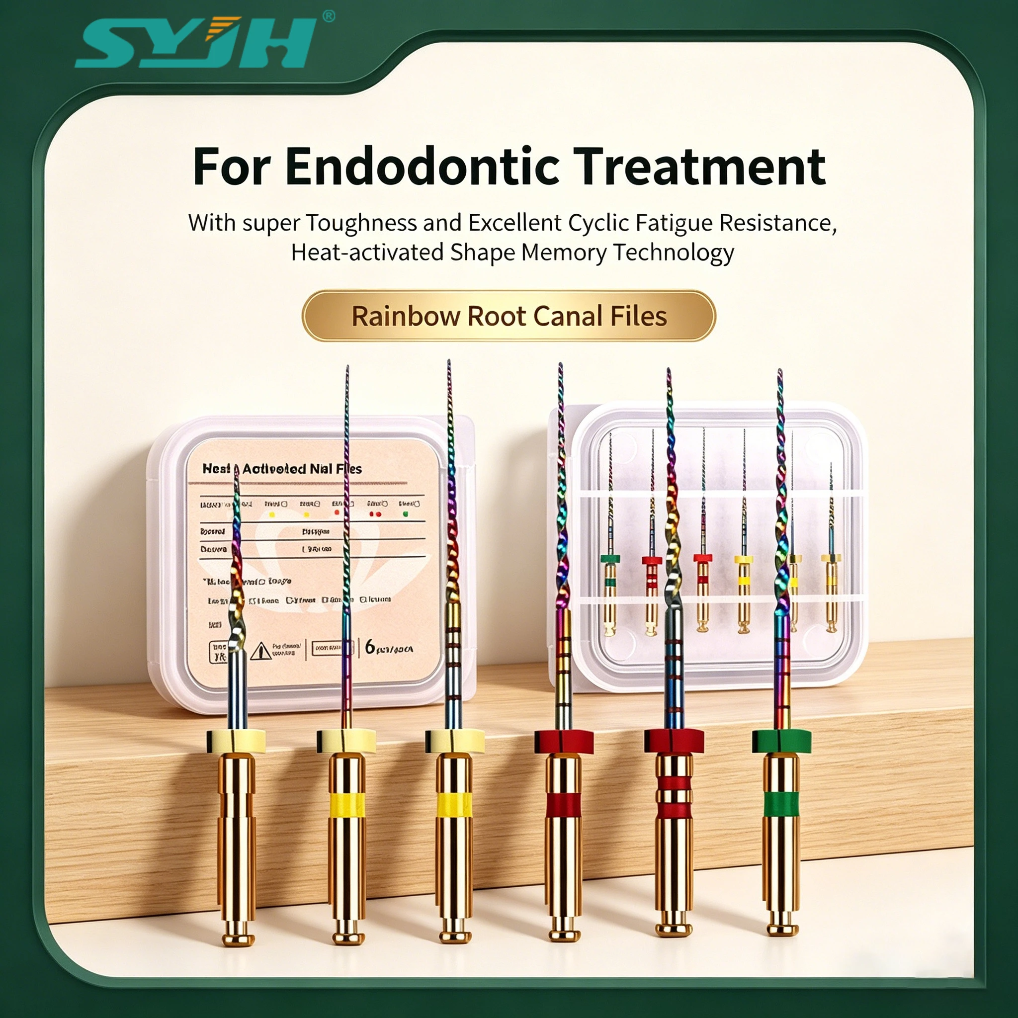 

Стоматологические ротационные файлы SYJH Rainbow с термоактивацией, супергибкие, изгибающиеся, для чистки корневых каналов, для использования стоматологами