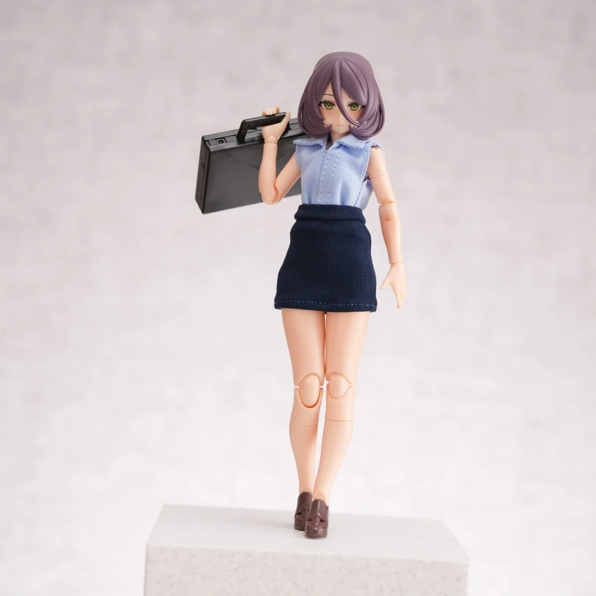 【Clothing Only】1/12 Scale Basic Versatile Shirt High Waist Short Skirt Set Fit 6inchs BD Goddess device Action Figure Body
