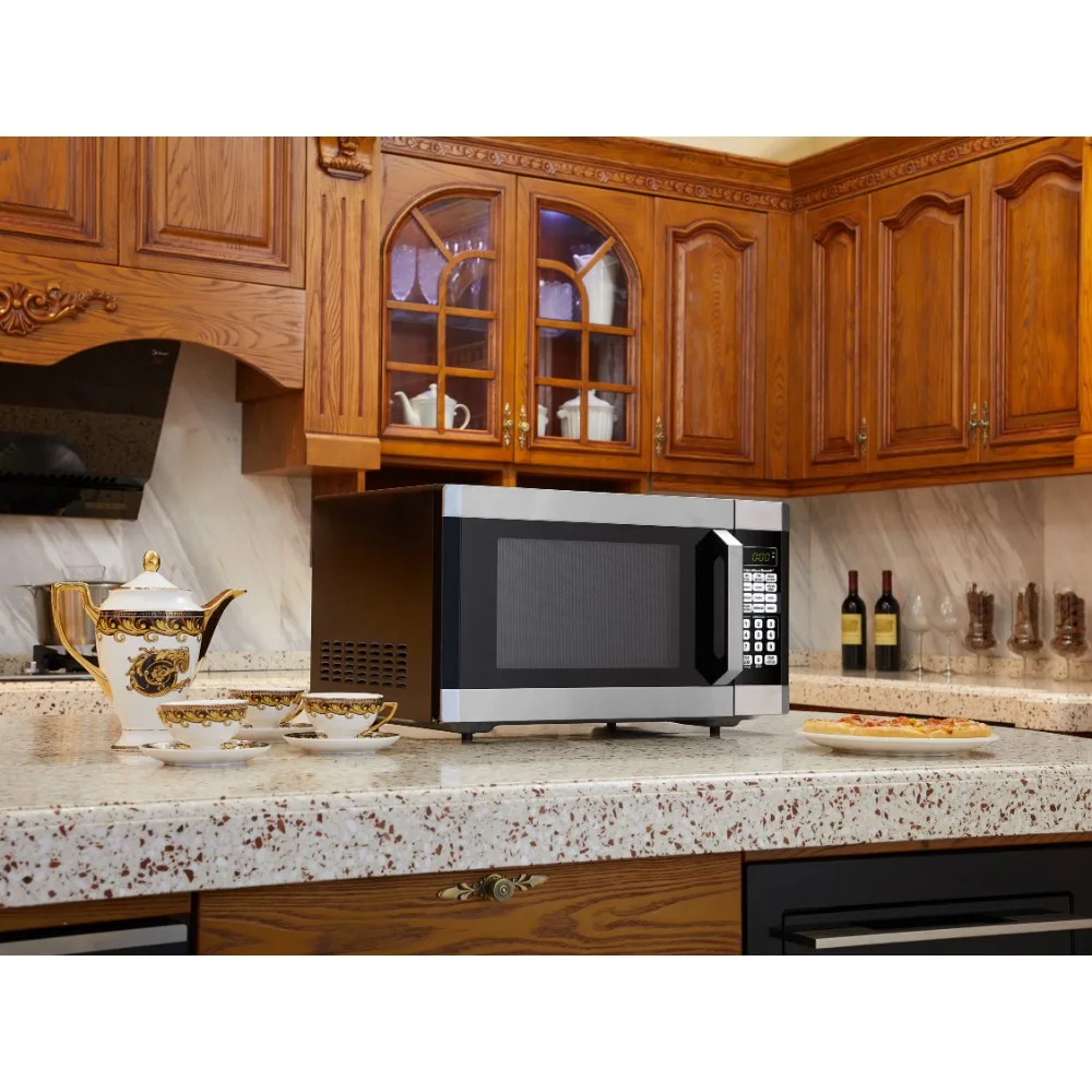 1.6 Cu. ft. Digital Microwave Oven, Stainless Steel,+30 Seconds full power express cook,Easy-to-read LED display