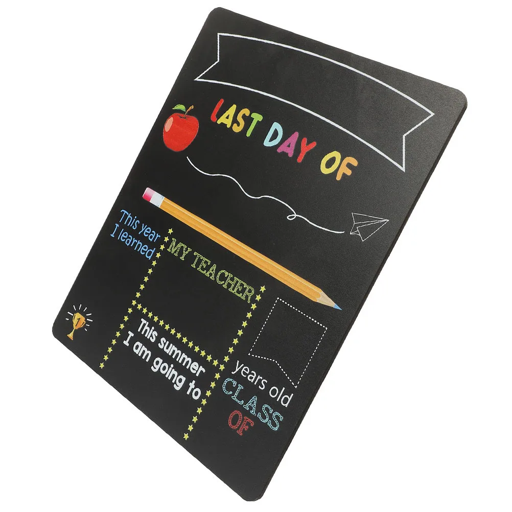 لوحة اسم صورة التخرج علامة سبورة خشبية صغيرة ليومًا الأول من لوحة إعلانات الفصول الدراسية لمرحلة ما قبل المدرسة #4