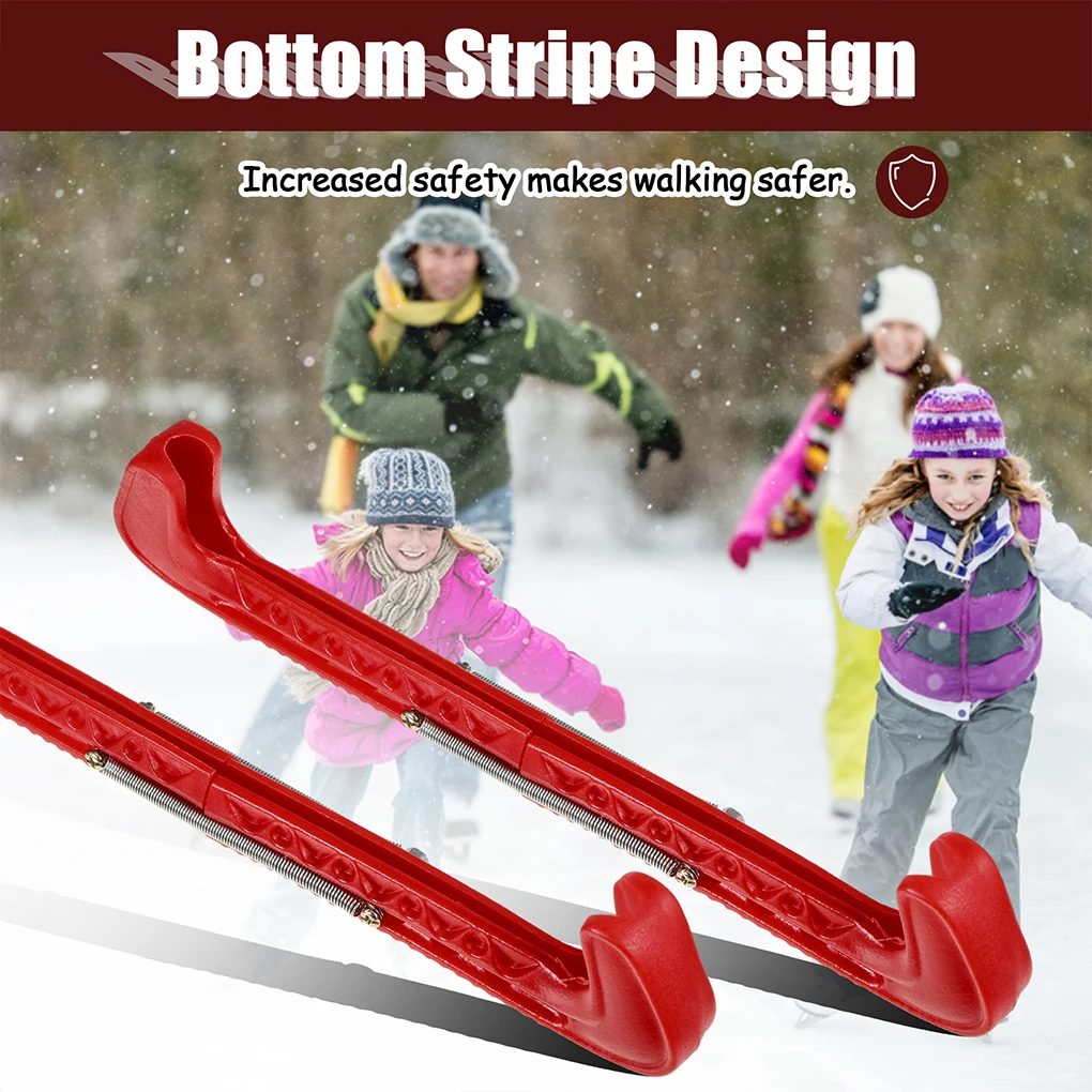 2 قطعة غطاء أحذية تزلج قابل للتعديل شفرة Guar واقية الحرس الرياضة شفرة الجليد سكين هوكي الجليد الشكل سكيت المشي شفرة #1