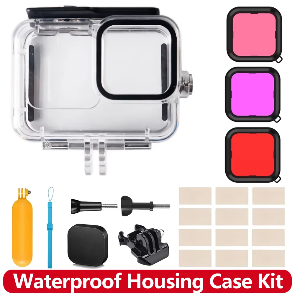 Waterproof Housing Case for GoPro Hero 13 12 11 10 9 Black 40M Underwater Diving Cover with Quick Release Mount Action Camera