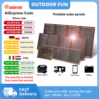 Dokio 18V 80W 100W 200W Portable Foldable Solar Panel With 12V Controller Flexible Solar Panel For House Camping Travel