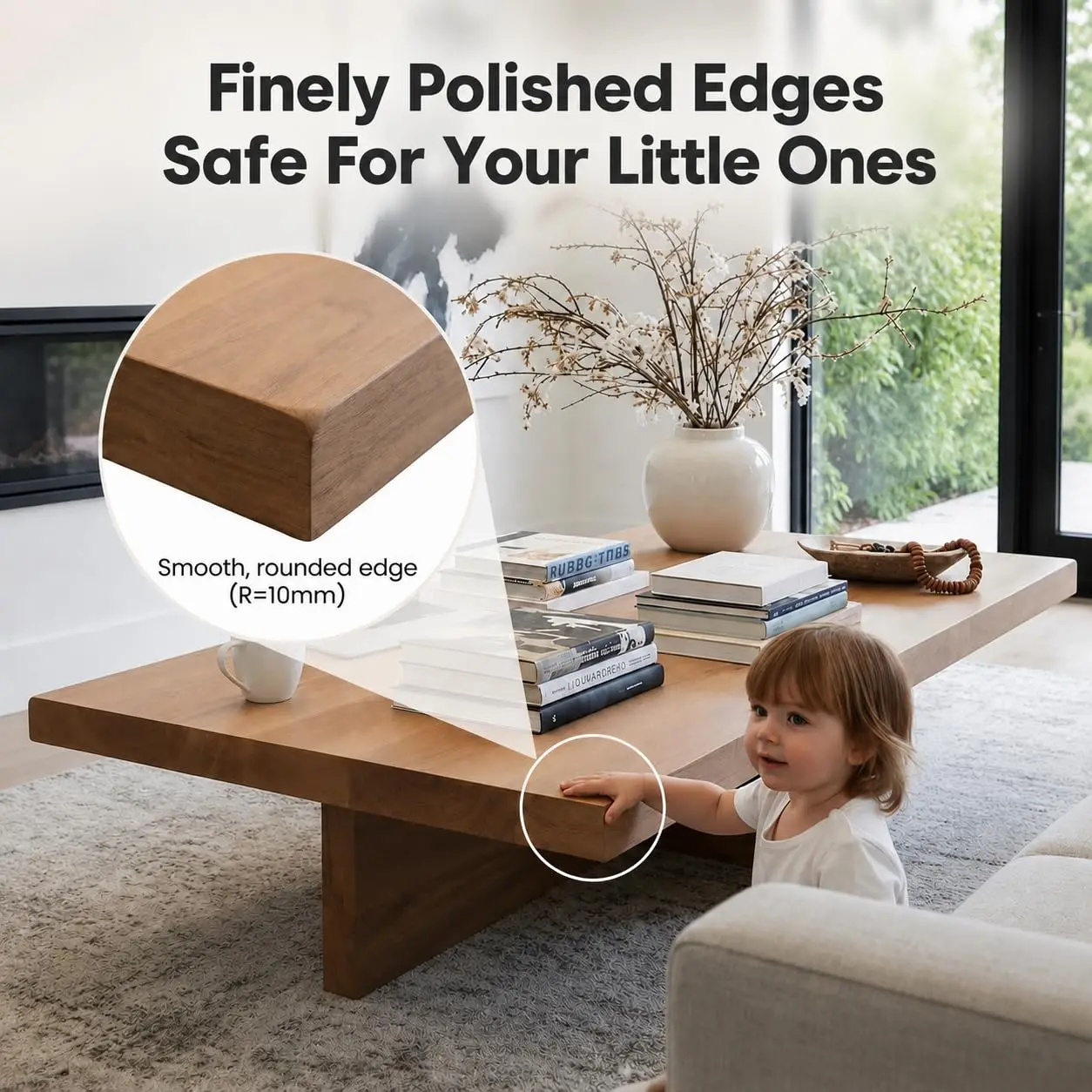 Solid Wood Farmhouse Coffee Table 6