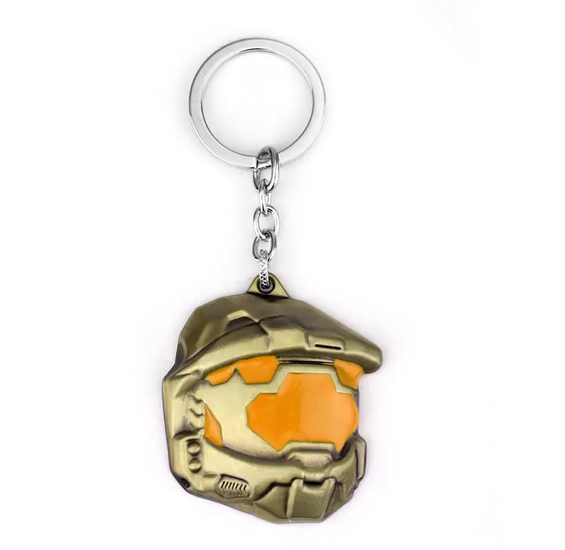 Halo Spartan Assault Mask Keychain Mask Car Keyring Ornaments Decoration Accessories For fans Gift