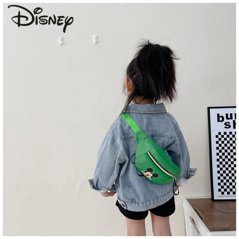 Disney Mickey Children\'s Waist Bag Fashion Cute Girls\' Mini Bag Cartoon Boys\' Chest Bag High Quality Women\'s Crossbody Bag