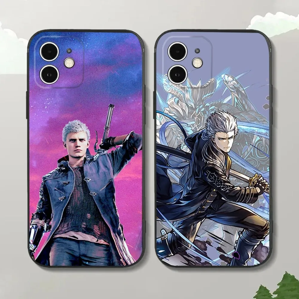 

Game D-Devil M-May Cry 5 Phone Case For iPhone15,14,13,12 Mini 11 Pro XR,X,XS,MAX 7,8 Plus Silicone Cover Soft Black