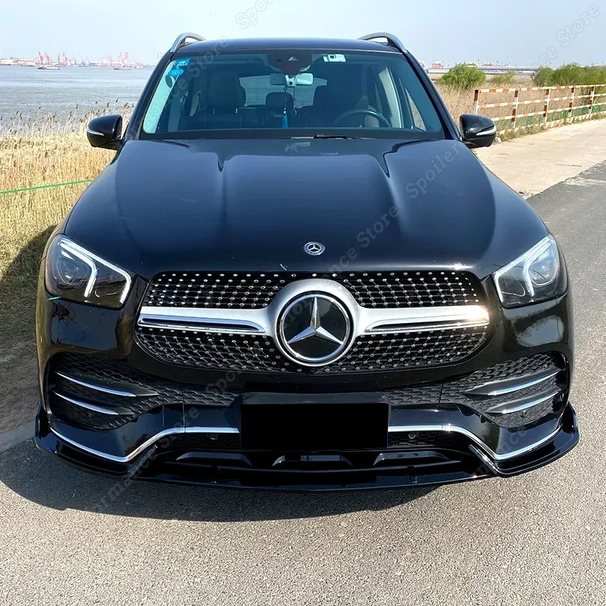 3Pcs For Mercedes Benz GLE Class W167 C167 GLE350 GLE450 GLE53 AMG Front Bumper Lip Stickers Splitter Trim Accessories 2019-2022