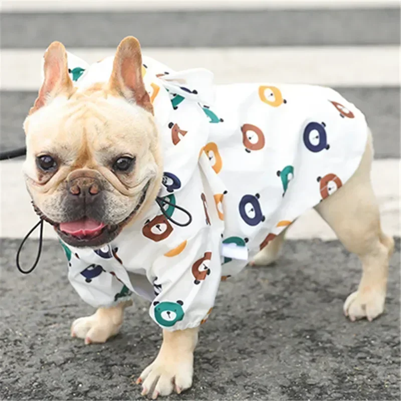 Chubasquero para perros Pug Bulldog Francés ropa impermeable para perros chaqueta de lluvia caniche Bichon Schnauzer impermeable de Corgi galés