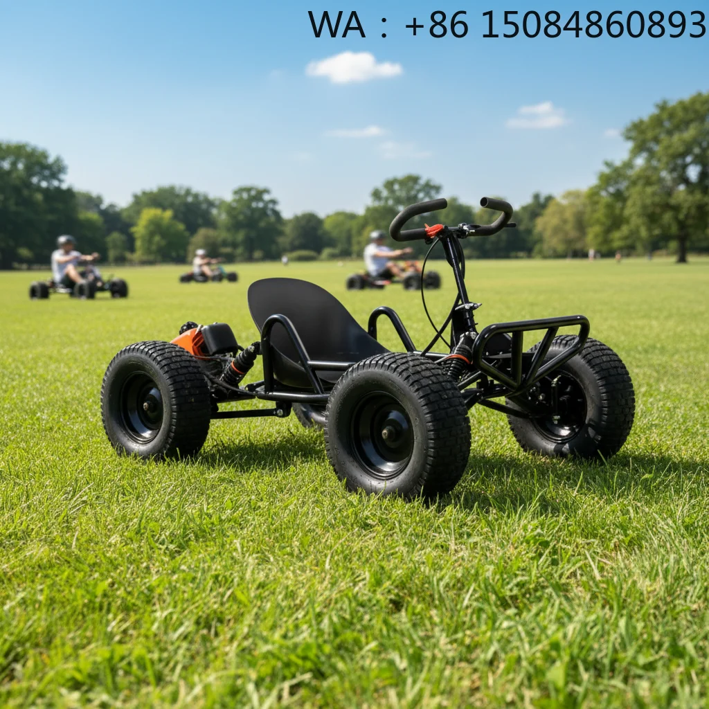 200CC 4-Stroke Single Seat All-Terrain Buggy, Heavy Duty Power Component Four Wheel Frame For Adult Off-Road Drifting