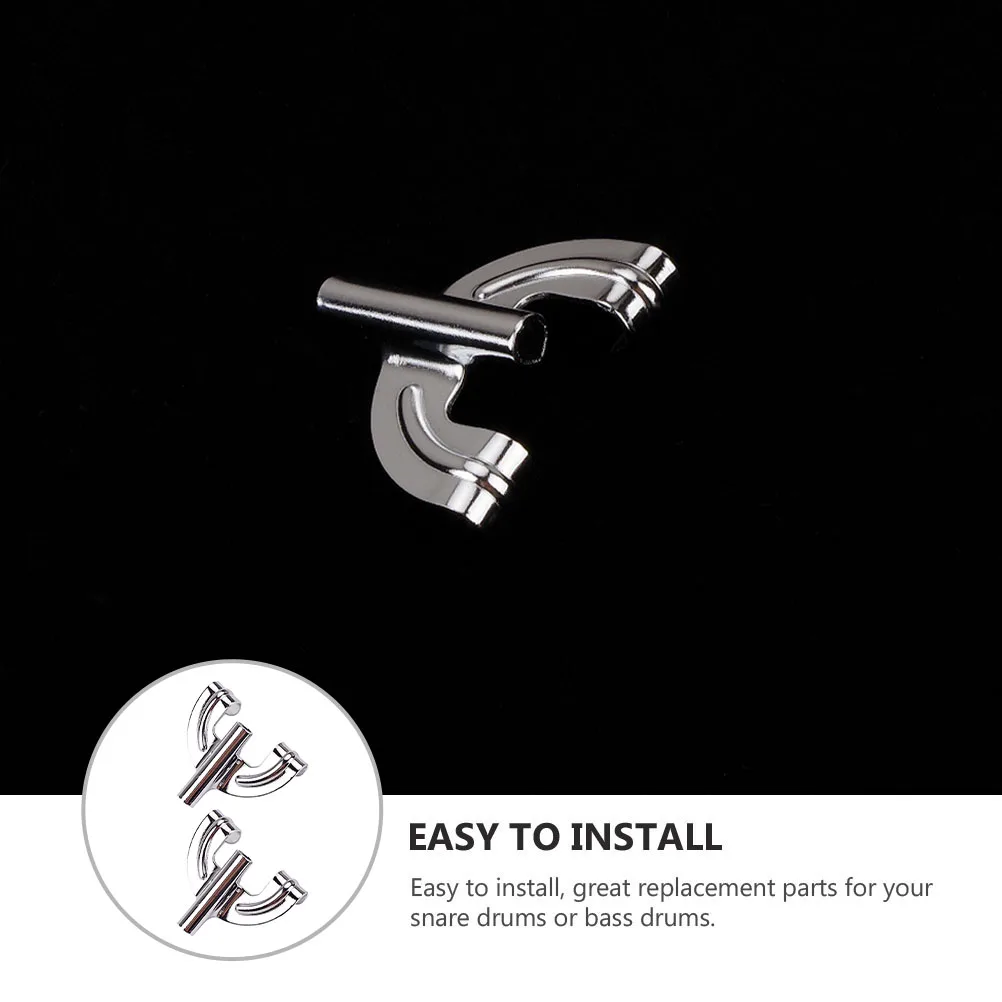 

2 Pcs Drum Accessories Claw Hook Metal Replacement Pocket Bass Clips Claws Hooks for Silver Parts