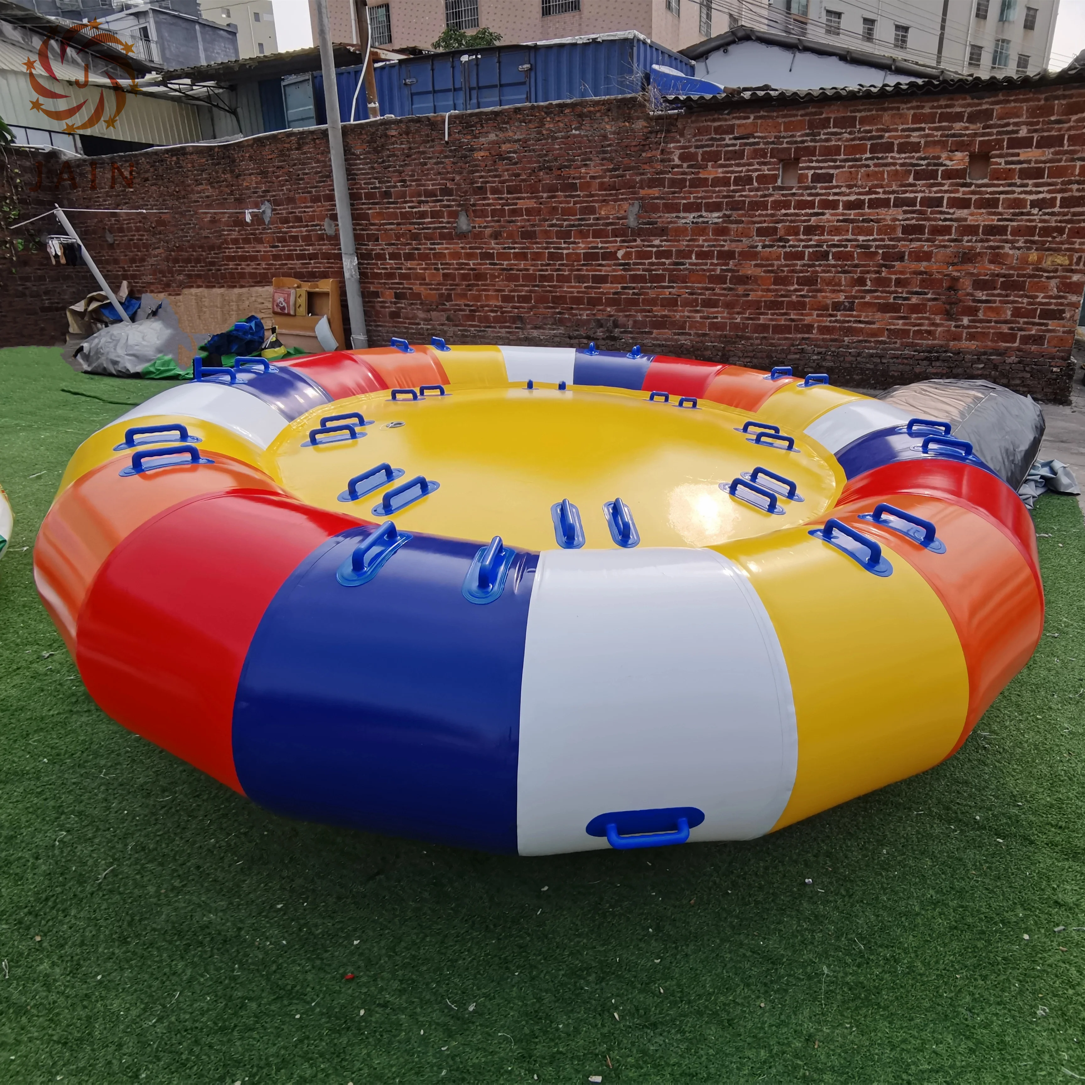 Commercial 10FT Inflatable Gyroscope For Water Games Inflatable Spinning Crazy UFO With Pump for Adult and Kid