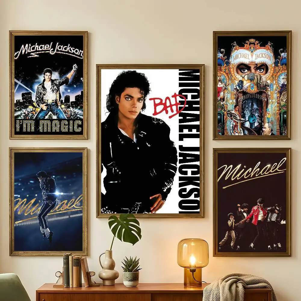 Classic Michael Jackson Bad Music Poster For Bedroom Gamer Room Decor Restaurant Wall Trendy Aesthetic Gift