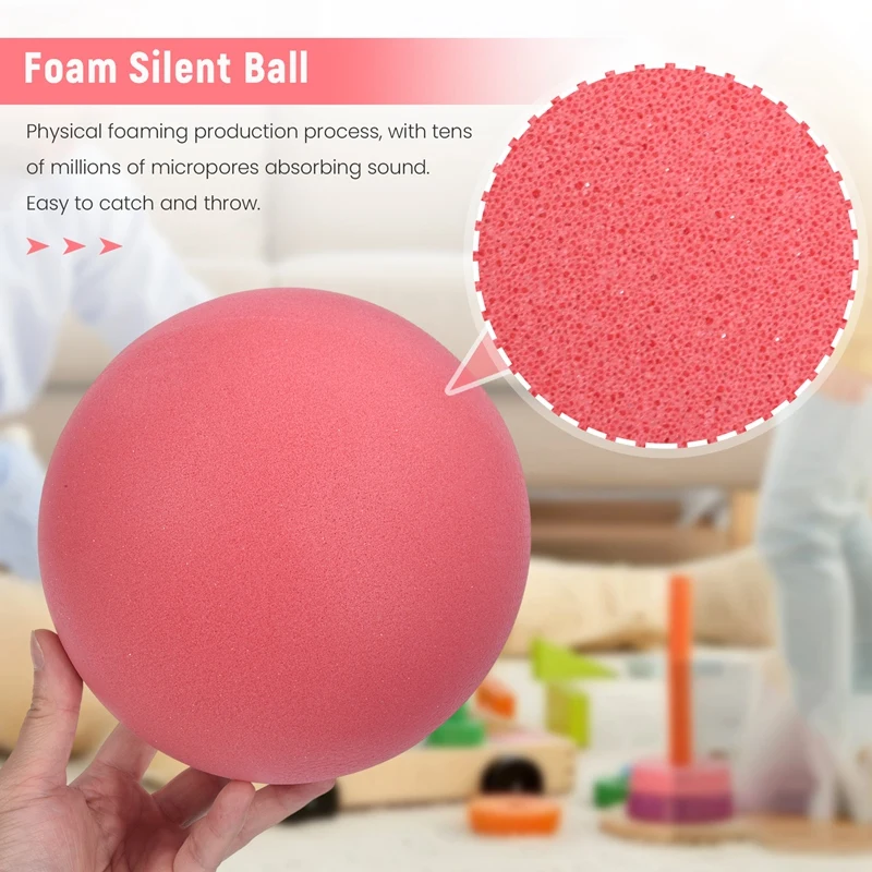 7-Inch Uncoated High Density Foam Ball -Foam Sports Balls For Kids Lightweight And Easy To Grasp Foam Silent Balls