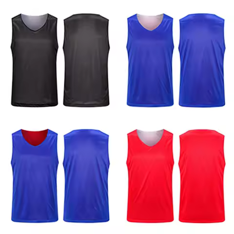 Breathable Double-sided Basketball Jerseys for Adult Kids Double-deck Sports Shirt Sleevess Men Children Basketball Sportswear