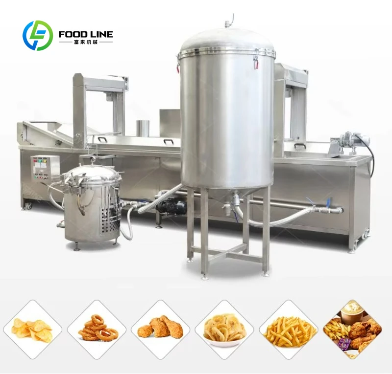 Customized 2.5m Commercial Continuous Conveyor Deep Fryer 304 Stainless Steel For Falafel Murukku