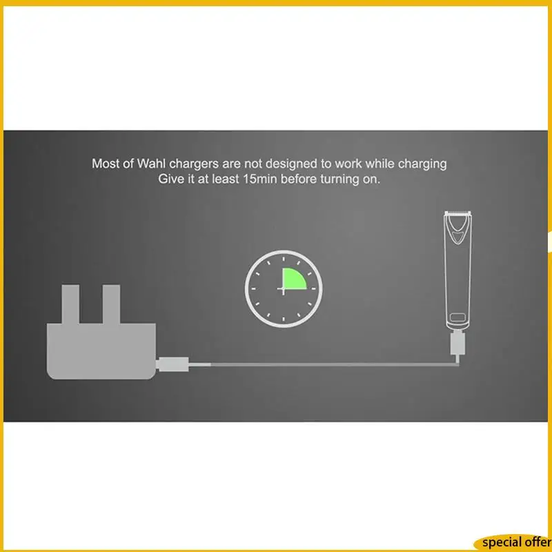 

A61I 3X 2.4V 3.6V Charger EU Plug Power Adapter Electric Shaver Charger For Adults , Children,Pet Clippers