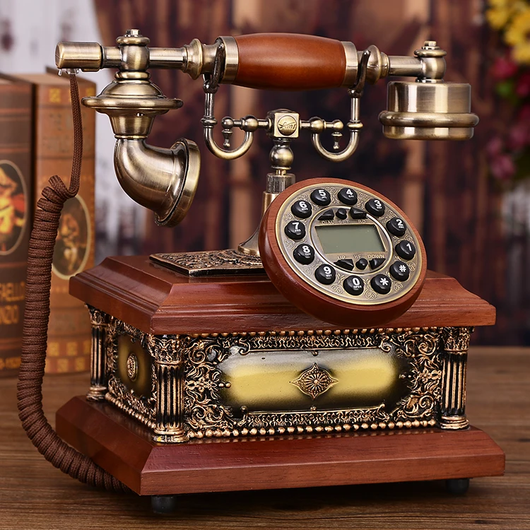 

Mu Yuzhen European solid wood telephone, landline, retro home phone, fashionable and creative gift phone