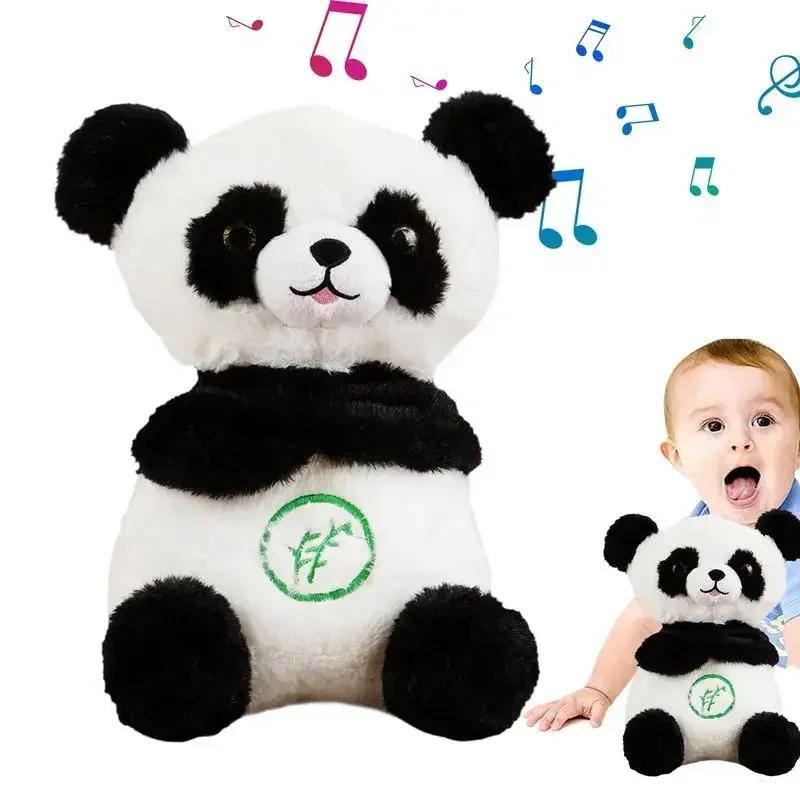 Breathing Stuffed Animal Panda,Breathing Panda Sleep Buddy,Panda Breathing Buddy,for Anxiety with Music Lights