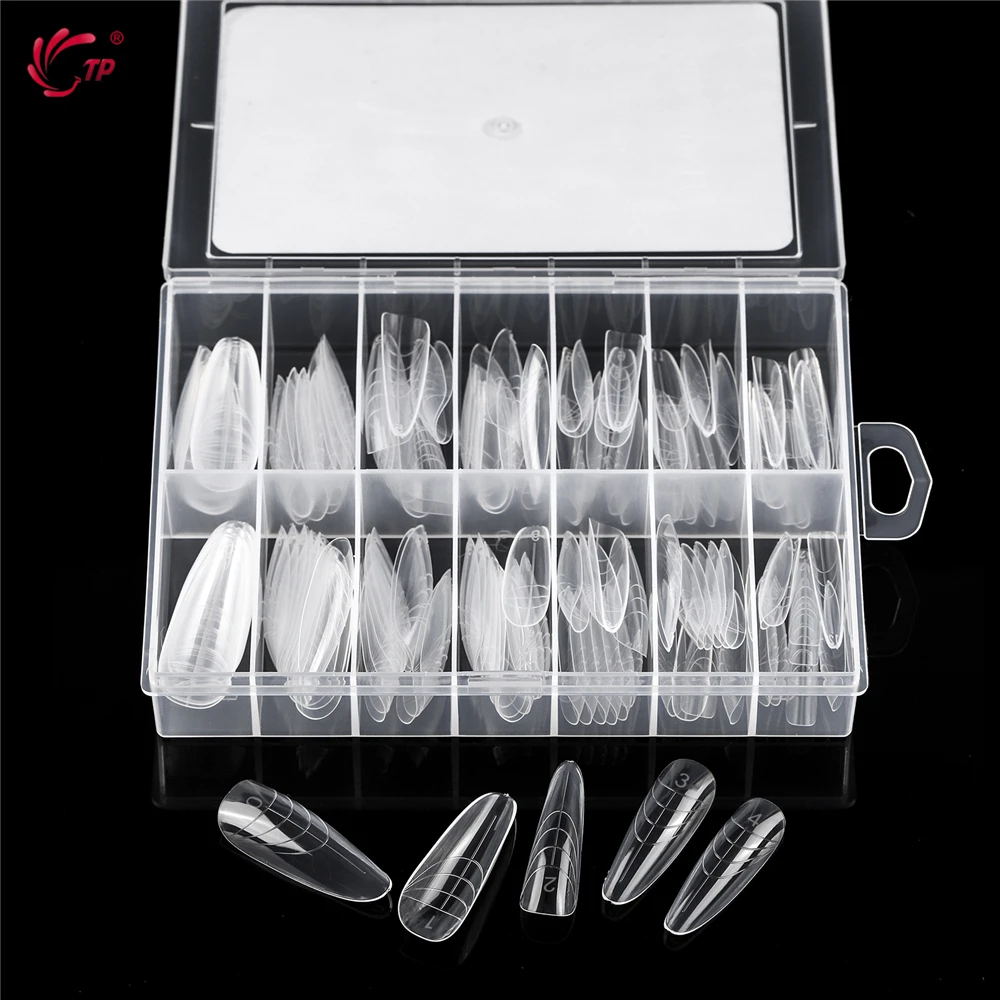 TP clair ongles double formes 140 pièces couverture complète Extension d'ongle construction rapide Gel moules acrylique réutilisable ongles forme supérieures outil de manucure