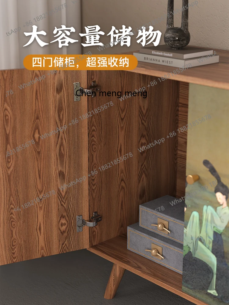 Встроенный сундук для спальни, шкафчик из цельного дерева, новый китайский стелаж Bogu, витрина для гостиной