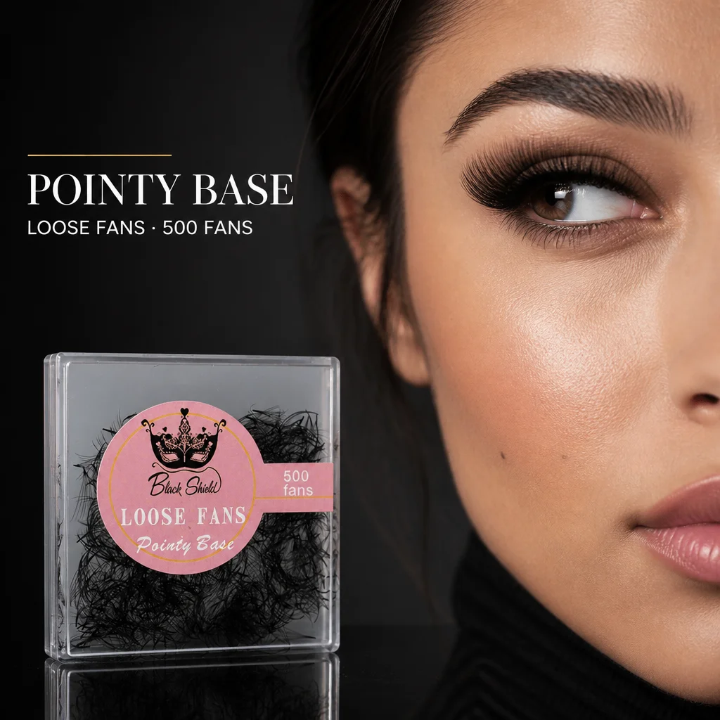 Promade Loose Fan Lashes 3D 4D 5D 6D 0.07 500 Cluster Sharp Slim Thin Premade Russian Volume Pointy Base  False Eyelash Supplier