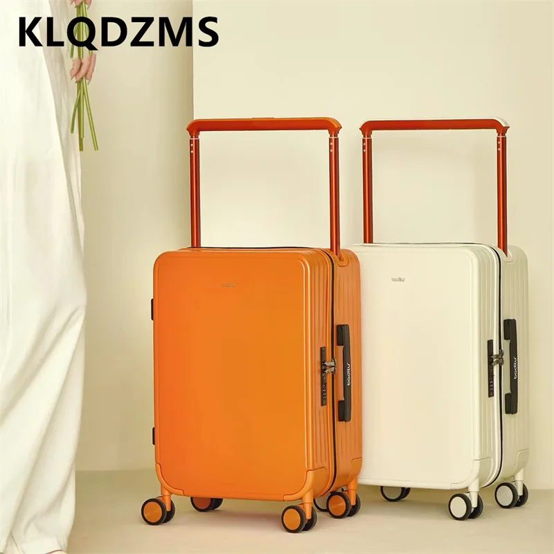 

KLQDZMS 18/20/24-дюймовый новый женский чемодан для ручной клади, мужской чемодан на колесиках, дорожная сумка, студенческий чемодан с кодовым замком, ручная кладь