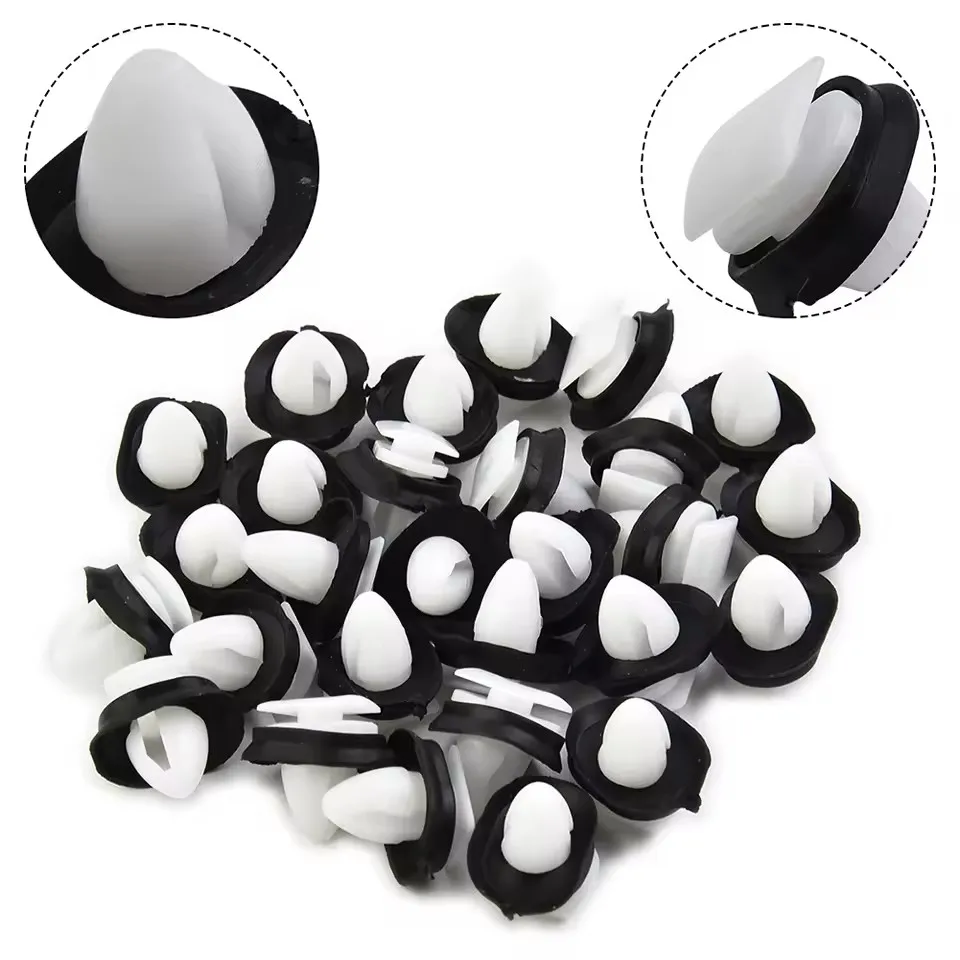

50pcs/Set Side Protection Strip Clip Door Molding Trim Fastener Fit For Peugeot Boxer Fiat Ducato Citroen 71728806 856543