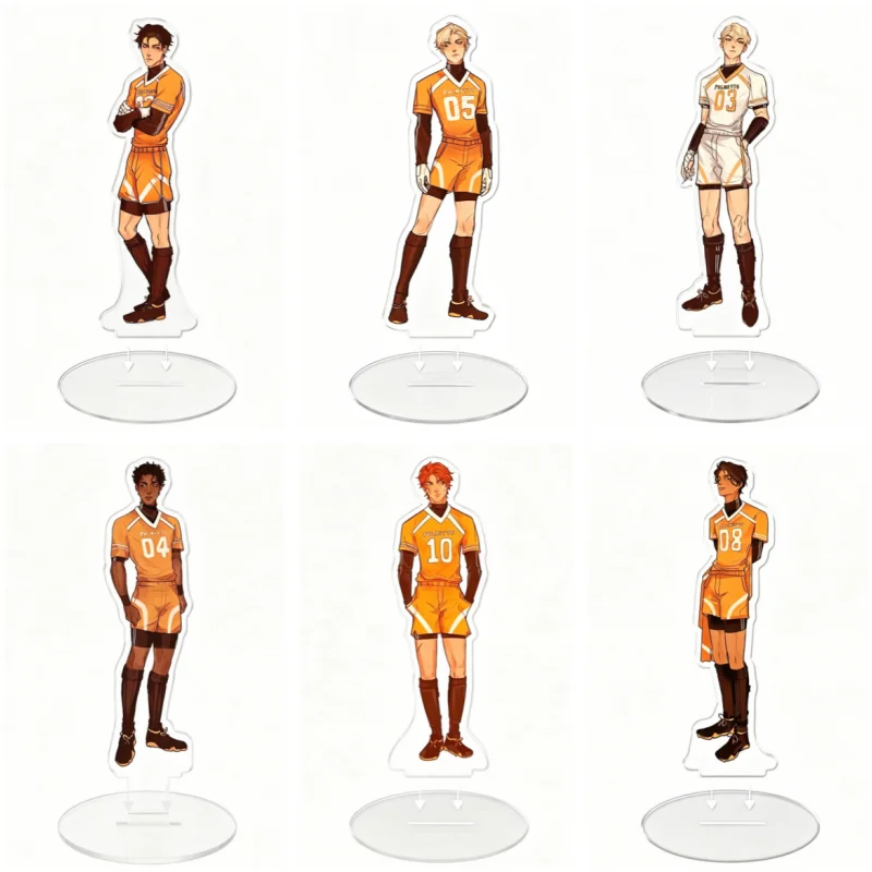 All For The Game Foxes Soccer Jersey Acrylic Standee Set Neil Josten Kevin Day Andrew Minyard Team Members Sport Uniform Decor