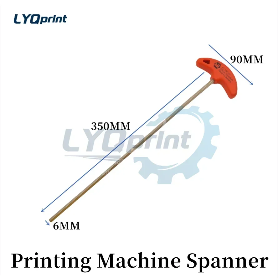 

Wrench L-shape With T-handle Diameter 6MM Length 350MM Printing Machine Spanner For Heidelberg Roland Komori