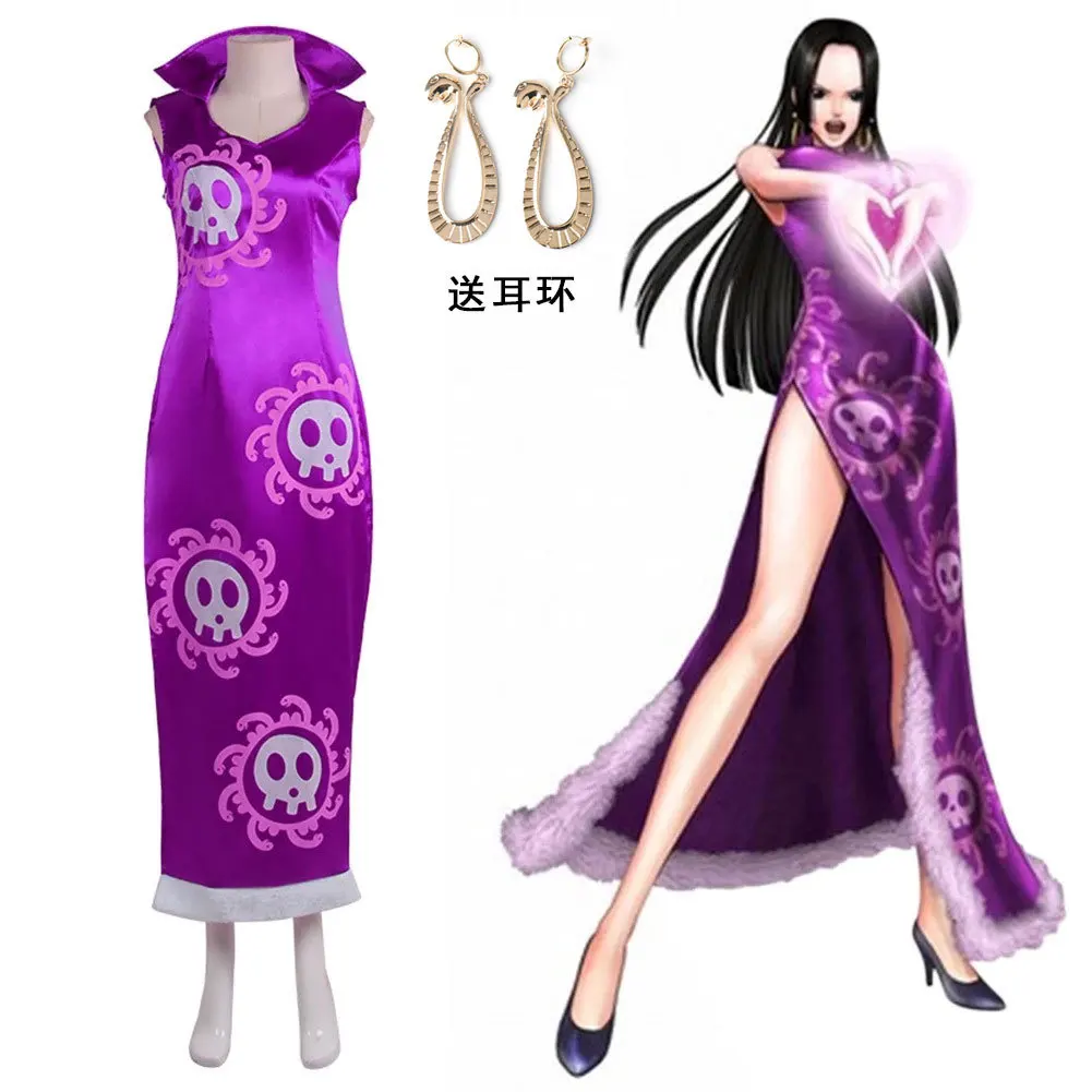 One Piece Anime Cosplay Traje para Mulheres, Boa Hancock